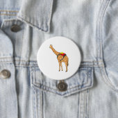 Giraffe rugzak ronde button 7,6 cm (In situ)
