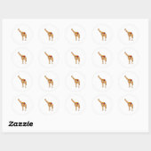 Giraffe rugzak ronde sticker (Vel)
