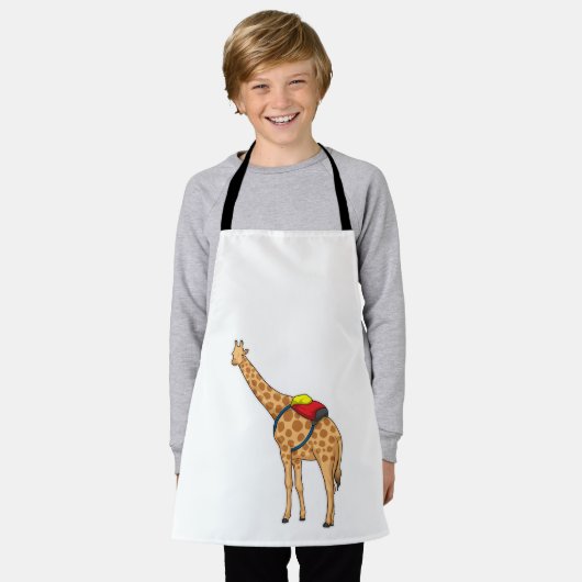 Giraffe rugzak schort (Gedragen)