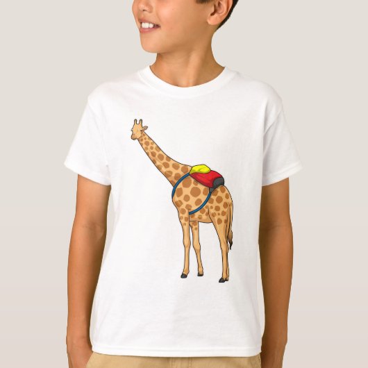 Giraffe rugzak t-shirt (Voorkant)