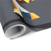 Giraffe running pop art cadeaupapier (Rol Hoek)