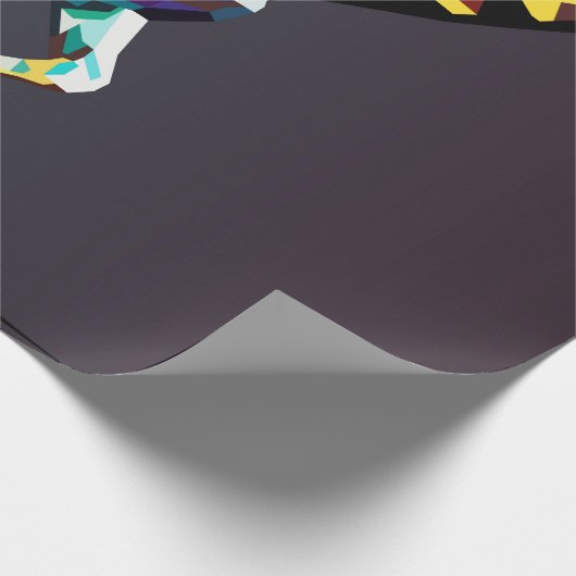 Giraffe running pop art cadeaupapier (Hoek)