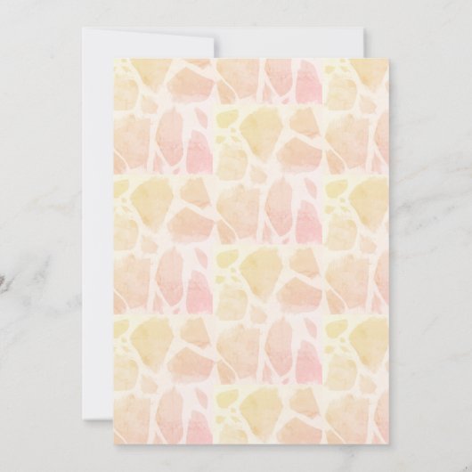 Giraffe Rustic Wood Greenery Verjaardag Kaart (Achterkant)