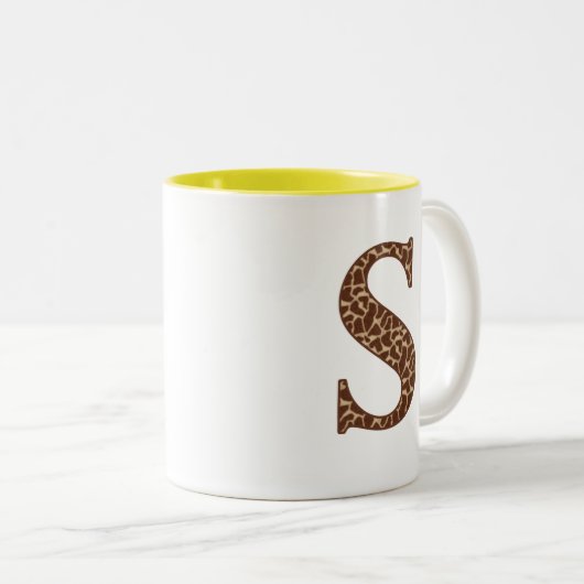 Giraffe S Tweekleurige Koffiemok (Voorkant rechts)