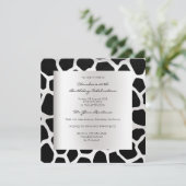 Giraffe Safari Animal Skin Black Silver Birthday Kaart (Staand voorkant)