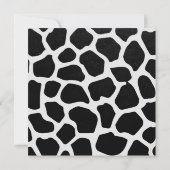 Giraffe Safari Animal Skin Black Silver Birthday Kaart (Achterkant)