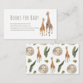 Giraffe Safari Baby shower Books for Baby Informatiekaartje (Voorkant / Achterkant)