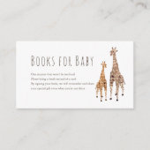 Giraffe Safari Baby shower Books for Baby Informatiekaartje (Voorkant)