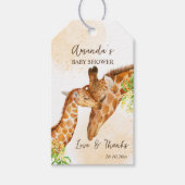 Giraffe Safari baby shower dank u gunst Cadeaulabel (Voorkant)