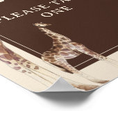 Giraffe Safari Baby shower geeft de voorkeur aan P Poster (Hoek)
