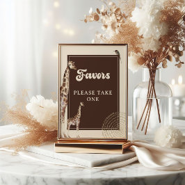 Giraffe Safari Baby shower geeft de voorkeur aan P Poster