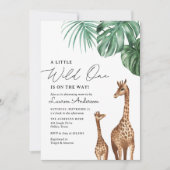 Giraffe Safari Baby shower Kaart (Voorkant)