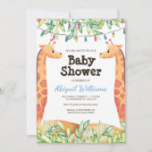 Giraffe Safari Baby shower Kaart (Voorkant)