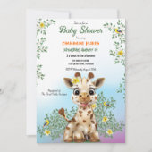 Giraffe Safari Baby shower Kaart (Voorkant)