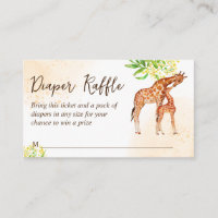 Giraffe safari baby shower luier loterij