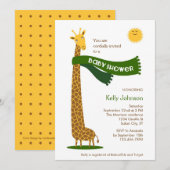 Giraffe Safari Baby shower Uitnodiging (Voorkant / Achterkant)