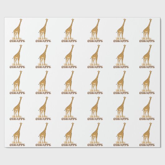 GIRAFFE SAFARI CADEAUPAPIER (Vlak)