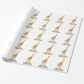 GIRAFFE SAFARI CADEAUPAPIER (Uitgerold)