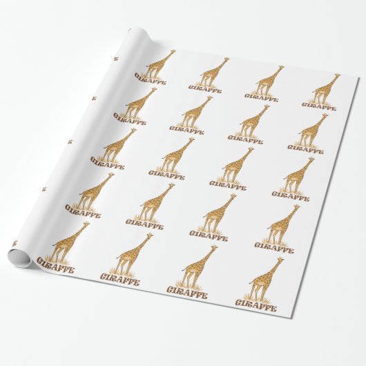 GIRAFFE SAFARI CADEAUPAPIER (Uitgerold)