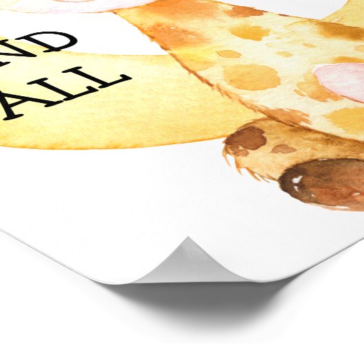 Giraffe Safari Cute Quote Nursery Print Baby Decor (Hoek)