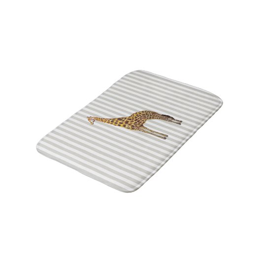 Giraffe Safari Design Stripe Badmat (Gekanteld)