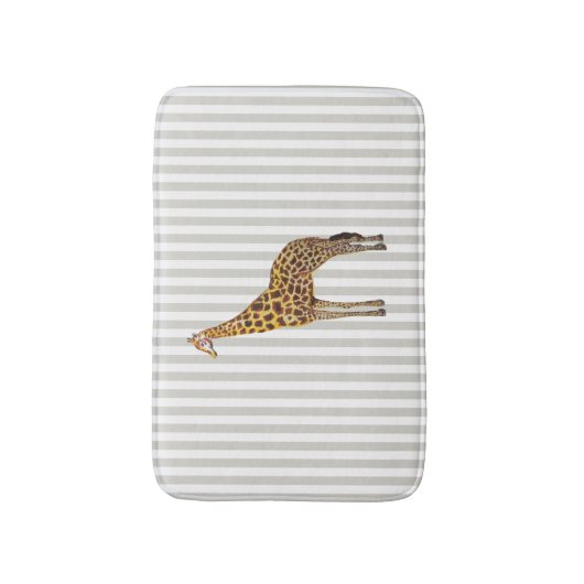 Giraffe Safari Design Stripe Badmat (Voorkant Verticaal)