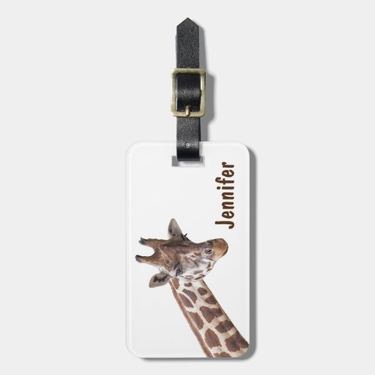 Giraffe Safari Dier Bagagelabel (Voorkant verticaal)
