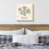 Giraffe Safari Dier Botanisch Canvas Afdruk (Insitu (Slaapkamer))