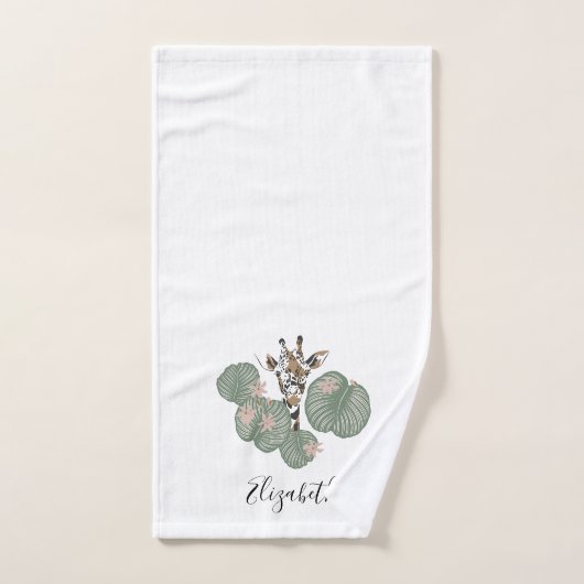 Giraffe Safari Dier Botanisch Handdoek (Handdoek)