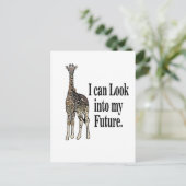 Giraffe Safari Dier Grappige Verjaardag Briefkaart (Staand voorkant)