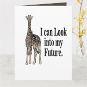 Giraffe Safari Dier Grappige Verjaardag Kaart (Gele Bloem)