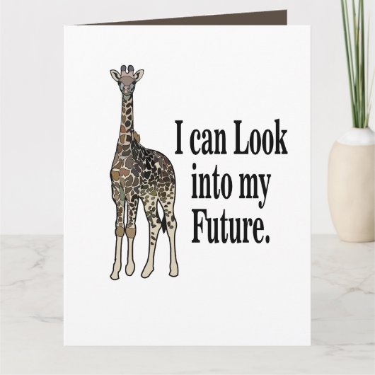 Giraffe Safari Dier Grappige Verjaardag Kaart (Voorkant)