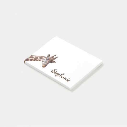 Giraffe Safari Dier Meisjesnaam Kinderen Post-it® Notes (Schuin)