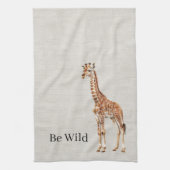 Giraffe Safari Dier Nep Linnen Theedoek (Verticaal)