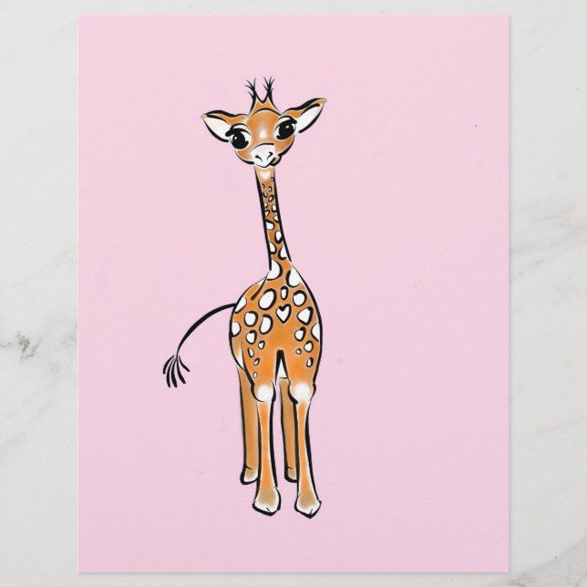 Giraffe, safari-dieren (Voorkant)