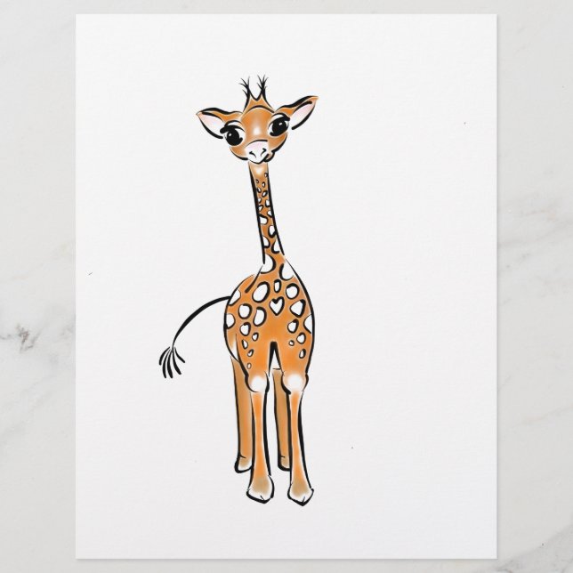 Giraffe, safari-dieren (Voorkant)