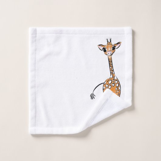 Giraffe, safari-dieren bad handdoek (Wasdoekje)