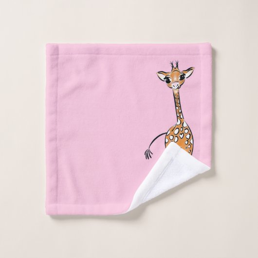 Giraffe, safari-dieren bad handdoek (Wasdoekje)