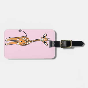 Giraffe, safari-dieren bagagelabel
