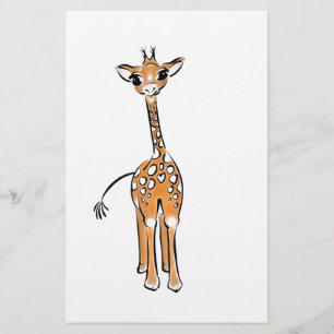Giraffe, safari-dieren briefpapier
