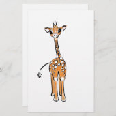 Giraffe, safari-dieren briefpapier (Voorkant / Achterkant)