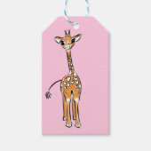 Giraffe, safari-dieren cadeaulabel (Voorkant)