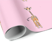 Giraffe, safari-dieren cadeaupapier (Rol Hoek)