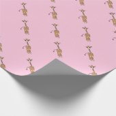 Giraffe, safari-dieren cadeaupapier (Hoek)