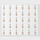 Giraffe, safari-dieren cadeaupapier (Vlak)