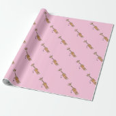 Giraffe, safari-dieren cadeaupapier (Uitgerold)