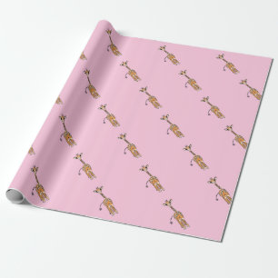 Giraffe, safari-dieren cadeaupapier