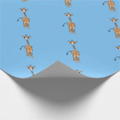 Giraffe, safari-dieren cadeaupapier (Hoek)