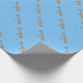 Giraffe, safari-dieren cadeaupapier (Hoek)