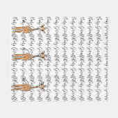 Giraffe, safari-dieren fleece deken (Voorkant (Horizontaal))